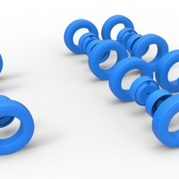 Wheel Set of Vintage GATR Racing Semi truck Scale 1:25 - Thumbnail 10