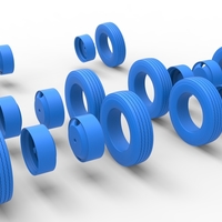 Wheel Set of Vintage GATR Racing Semi truck Scale 1:25 - Thumbnail 11