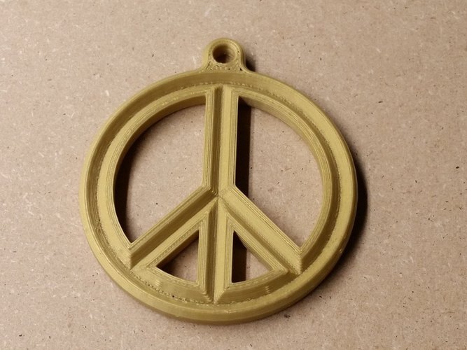Peace Sign Medallion 3D Print 57580