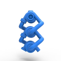 Turbocharger Version 3 Scale 1:25 - Thumbnail 3