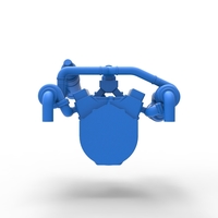 Twin Turbo engine V8 for semi truck Scale 1:25 - Thumbnail 8