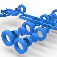 Chassis of Vintage GATR Racing Semi truck Version 3 Scale 1:25 - Thumbnail 16