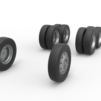 Wheel Set of Vintage GATR Racing Semi truck Version 3 Scale 1:25 - Thumbnail 2