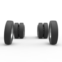 Wheel Set of Vintage GATR Racing Semi truck Version 3 Scale 1:25 - Thumbnail 3