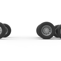 Wheel Set of Vintage GATR Racing Semi truck Version 3 Scale 1:25 - Thumbnail 4