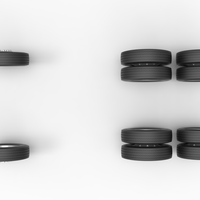 Wheel Set of Vintage GATR Racing Semi truck Version 3 Scale 1:25 - Thumbnail 6