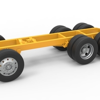 Chassis of Vintage GATR Racing Semi truck Version 4 Scale 1:25 - Thumbnail 1