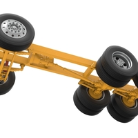 Chassis of Vintage GATR Racing Semi truck Version 4 Scale 1:25 - Thumbnail 3