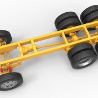 Chassis of Vintage GATR Racing Semi truck Version 4 Scale 1:25 - Thumbnail 4