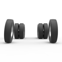 Wheel Set of Vintage GATR Racing Semi truck Version 4 Scale 1:25 - Thumbnail 3