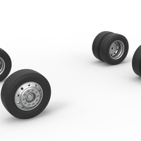 Wheel Set of Big Rig Racing Semi truck Scale 1:25 - Thumbnail 1