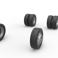 Wheel Set of Big Rig Racing Semi truck Scale 1:25 - Thumbnail 2