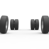 Wheel Set of Big Rig Racing Semi truck Scale 1:25 - Thumbnail 3