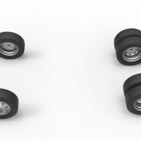 Wheel Set of Big Rig Racing Semi truck Scale 1:25 - Thumbnail 5