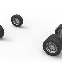 Wheel Set of Big Rig Racing Semi truck Scale 1:25 - Thumbnail 7