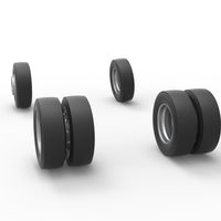 Wheel Set of Big Rig Racing Semi truck Scale 1:25 - Thumbnail 8