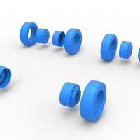 Wheel Set of Big Rig Racing Semi truck Scale 1:25 - Thumbnail 10