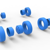 Wheel Set of Big Rig Racing Semi truck Scale 1:25 - Thumbnail 12