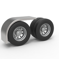 Semi truck Rear fenders Set 1 Scale 1:25 - Thumbnail 4