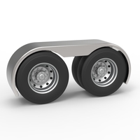 Semi truck Rear fenders Set 2 Scale 1:25 - Thumbnail 2