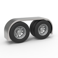 Semi truck Rear fenders Set 3 Scale 1:25 - Thumbnail 1
