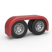 Semi truck Rear fenders Set 4 Scale 1:25 - Thumbnail 1