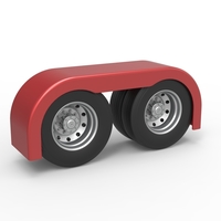 Semi truck Rear fenders Set 4 Scale 1:25 - Thumbnail 2