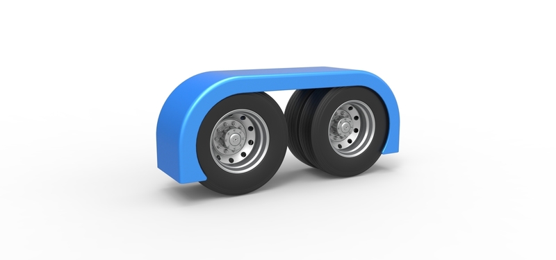 Semi truck Rear fenders Set 6 Scale 1:25