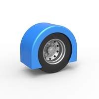 Semi truck Rear fenders Set 6 Scale 1:25 - Thumbnail 5