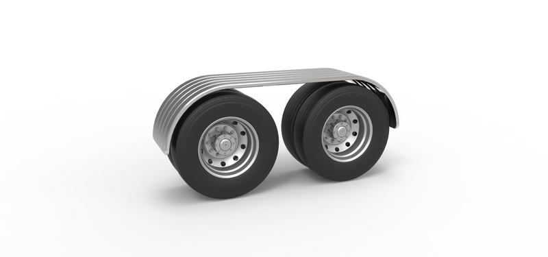 Semi truck Rear fenders Set 7 Scale 1:25