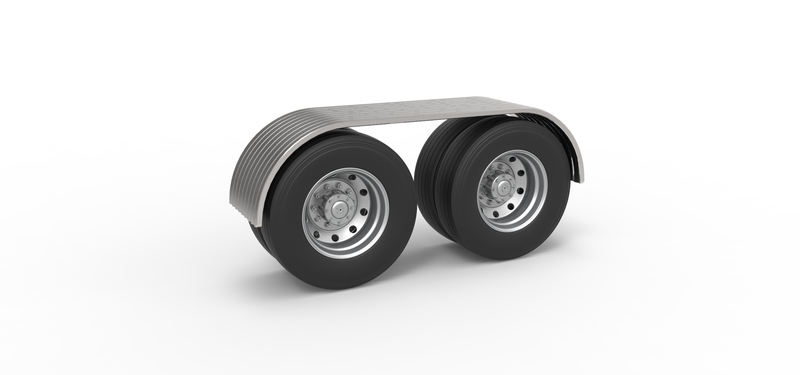 Semi truck Rear fenders Set 8 Scale 1:25