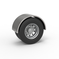 Semi truck Rear fenders Set 8 Scale 1:25 - Thumbnail 3