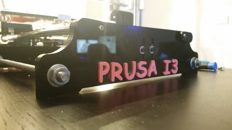Prusa i3 Text Logo 3D Print 57707