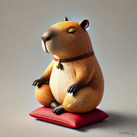 Meditating Capybara | 3D Printable Figurine - Thumbnail 1