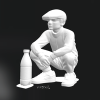 Slavic Street Culture Icon. gopnik - Thumbnail 1