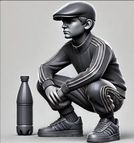 Slavic Street Culture Icon. gopnik