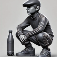 Slavic Street Culture Icon. gopnik - Thumbnail 3