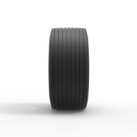Super single semi Whitewall tire Version 2 Scale 1:25 - Thumbnail 4