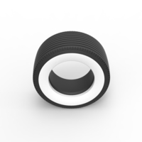 Super single semi Whitewall tire Version 2 Scale 1:25 - Thumbnail 6