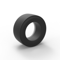 Super single semi Whitewall tire Version 2 Scale 1:25 - Thumbnail 8