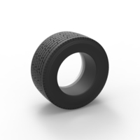 Super single semi Whitewall tire Version 3 Scale 1:25 - Thumbnail 8