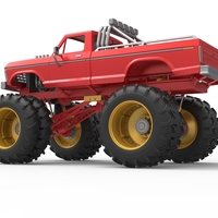 Vintage Monster Truck with double wheels Scale 1:25 - Thumbnail 12