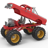 Vintage Monster Truck with double wheels Scale 1:25 - Thumbnail 16