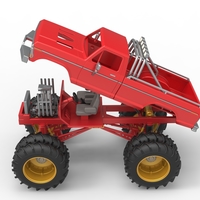 Vintage Monster Truck with double wheels Scale 1:25 - Thumbnail 21