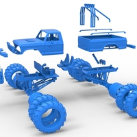 Vintage Monster Truck with double wheels Scale 1:25 - Thumbnail 23