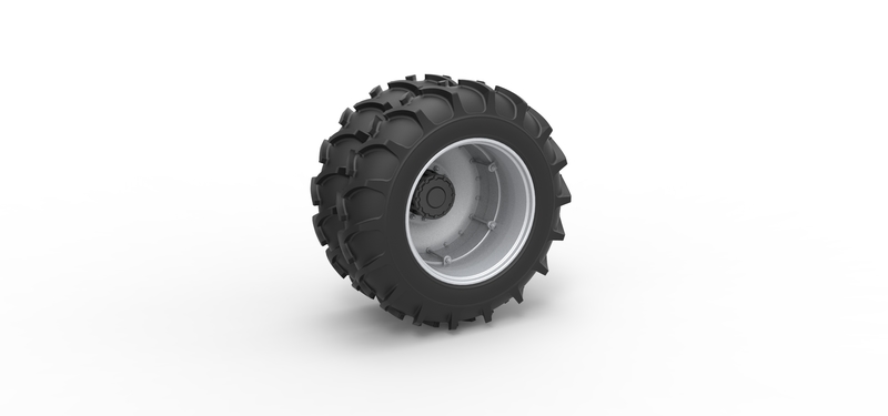 Double Wheel of Vintage Monster truck Scale 1:25