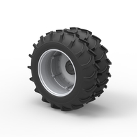 Double Wheel of Vintage Monster truck Scale 1:25 - Thumbnail 7