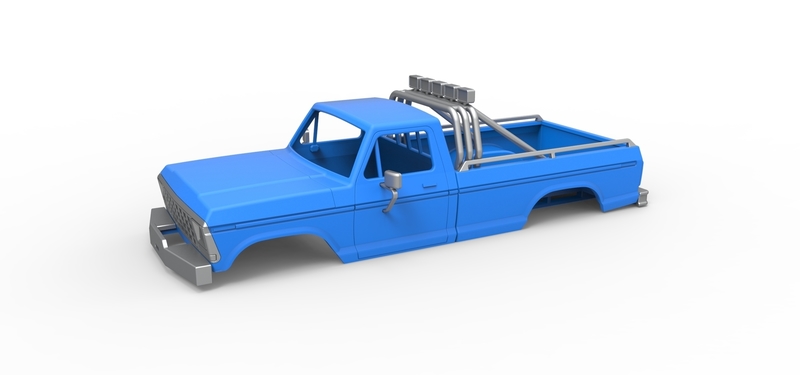 Shell of Vintage Monster Truck V5 Scale 1:25