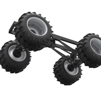 Chassis of Vintage Monster Truck with double wheels 1:25 - Thumbnail 3