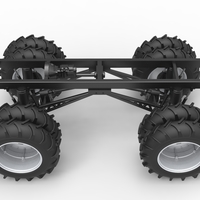 Chassis of Vintage Monster Truck with double wheels 1:25 - Thumbnail 7